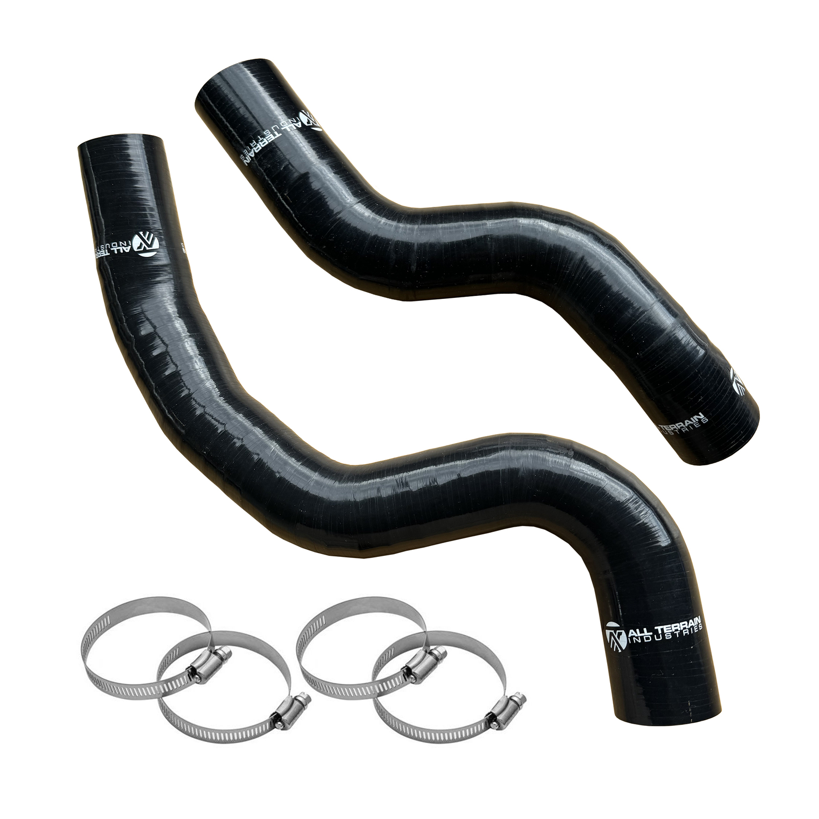 Hot Side Intercooler Hose Kit For 2004-2010 GMC Chevy Duramax 6.6L LLY LBZ LMM - Polished Aluminum