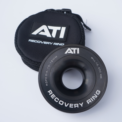 ATI 10,000KG ALLOY RECOVERY RING - BLACK