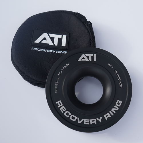 ATI 15,000KG ALLOY RECOVERY RING - BLACK